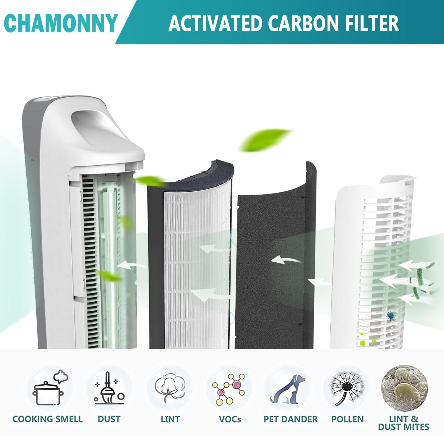 Pure Enrichment 2-in-1 True HEPA Replacement Filter with Carbon, 0.55 lb, for PureZone Elite