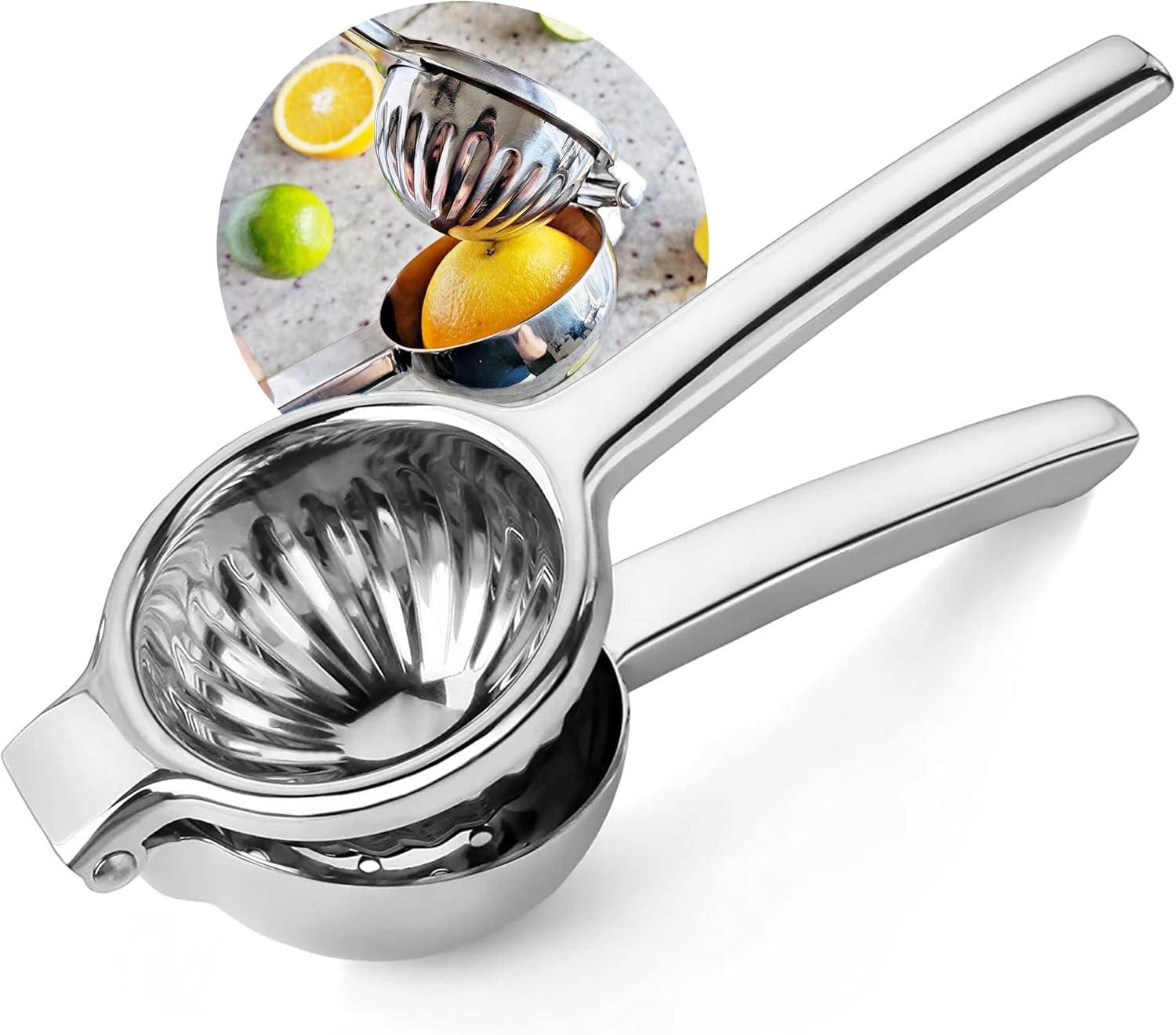 Premium Stainless Steel Manual Citrus Juicer with Large Bowl