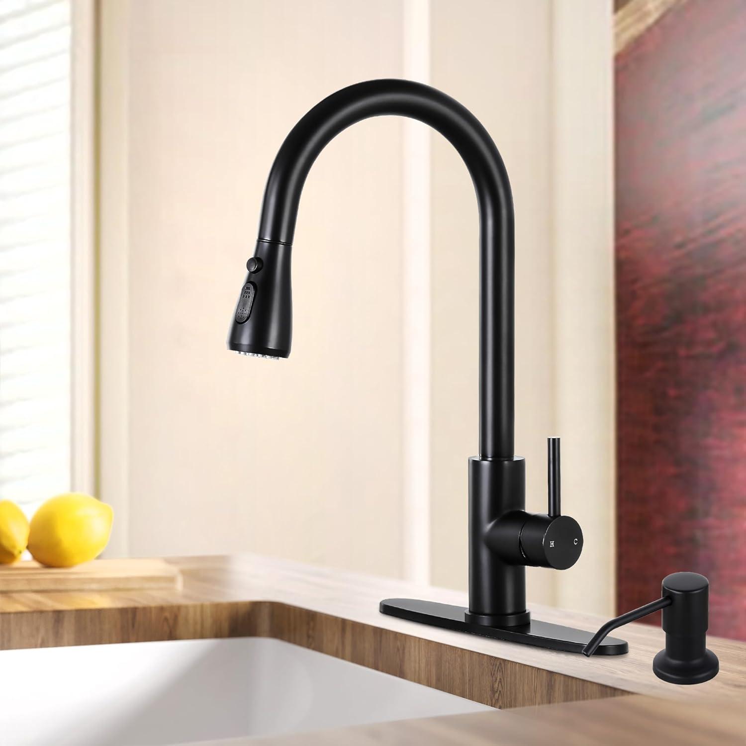 Babevy Pull Down Kitchen Faucet