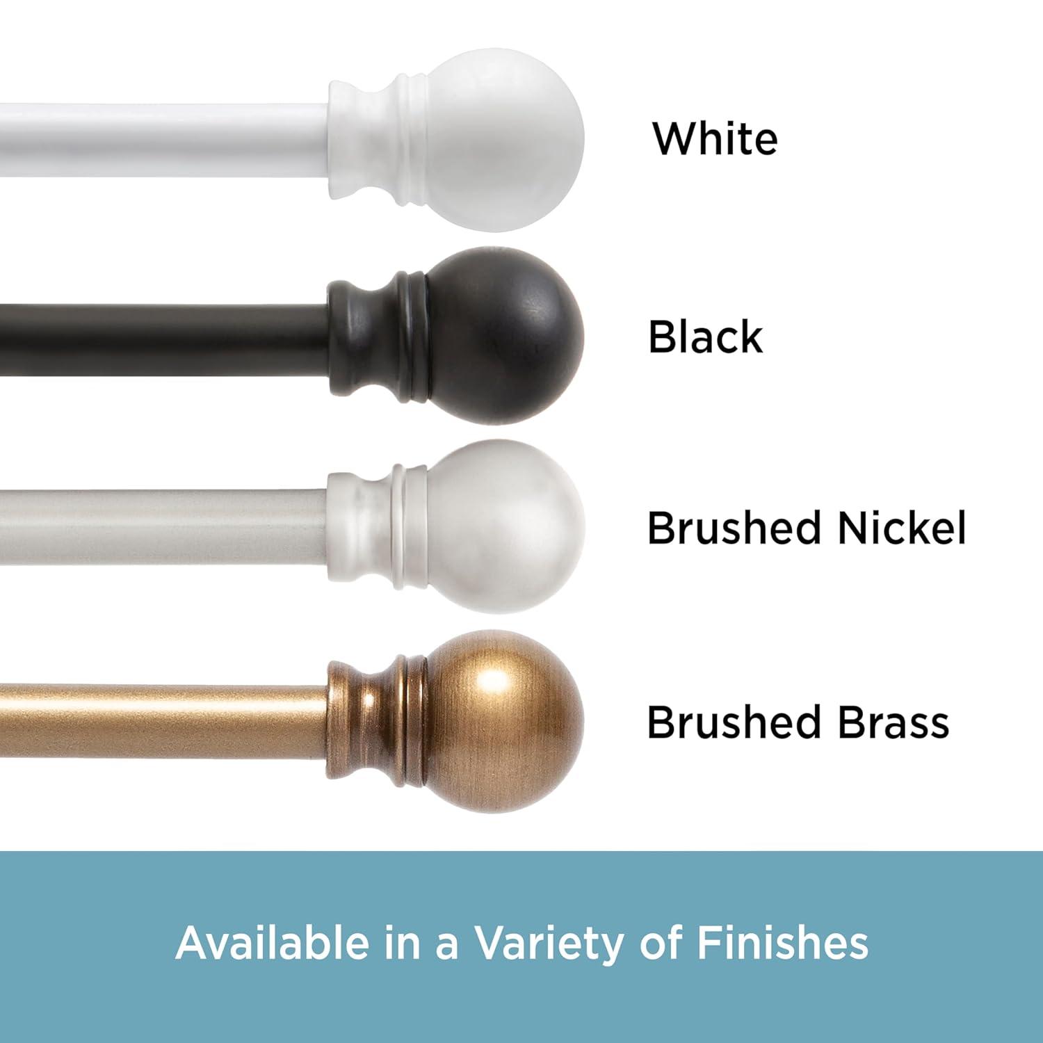 Kenney Kingstown Metal Adjustable 0.5" Single Curtain Rod