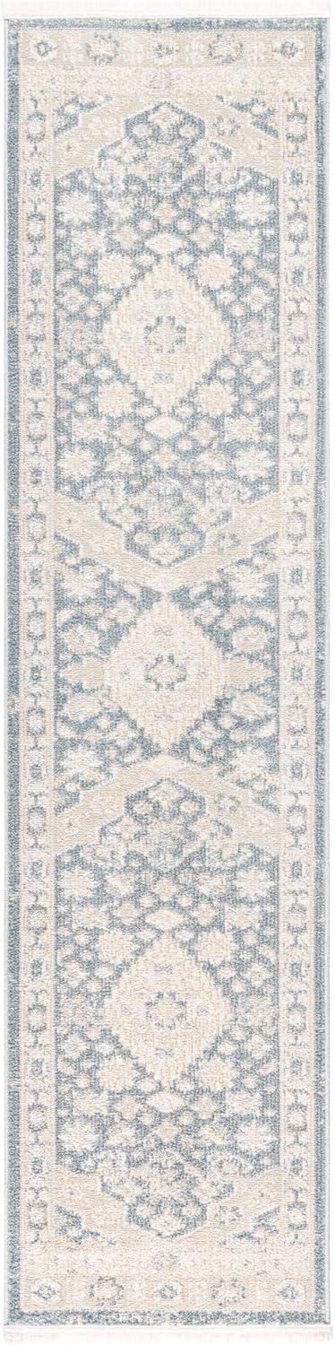TOWN & COUNTRY EVERYDAY Rein Center Medallion Everwash Non-Slip Backing Washable Area Rug