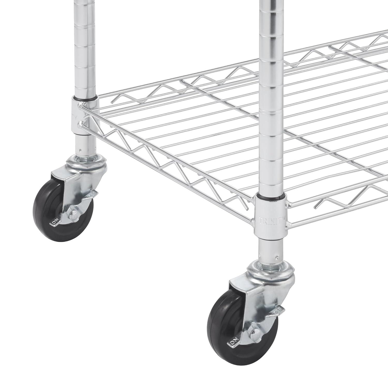 TRINITY EcoStorage® 24" Stainless Steel Kitchen Cart, NSF - Chrome