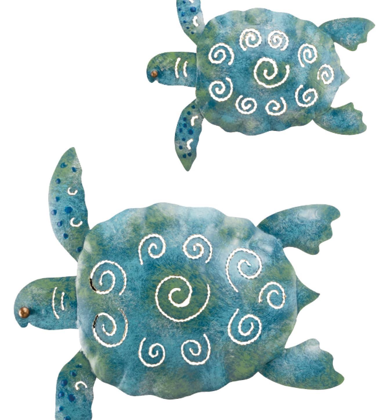 Regal Art & Gift Sea Turtle Wall Décor, Handcrafted Metal Ocean-Inspired Art, Weather-Resistant Coastal Decor for Indoor & Outdoor, Ideal for Living Room, Porch & Backyard, 9.5”L x 0.75”W x 9”H