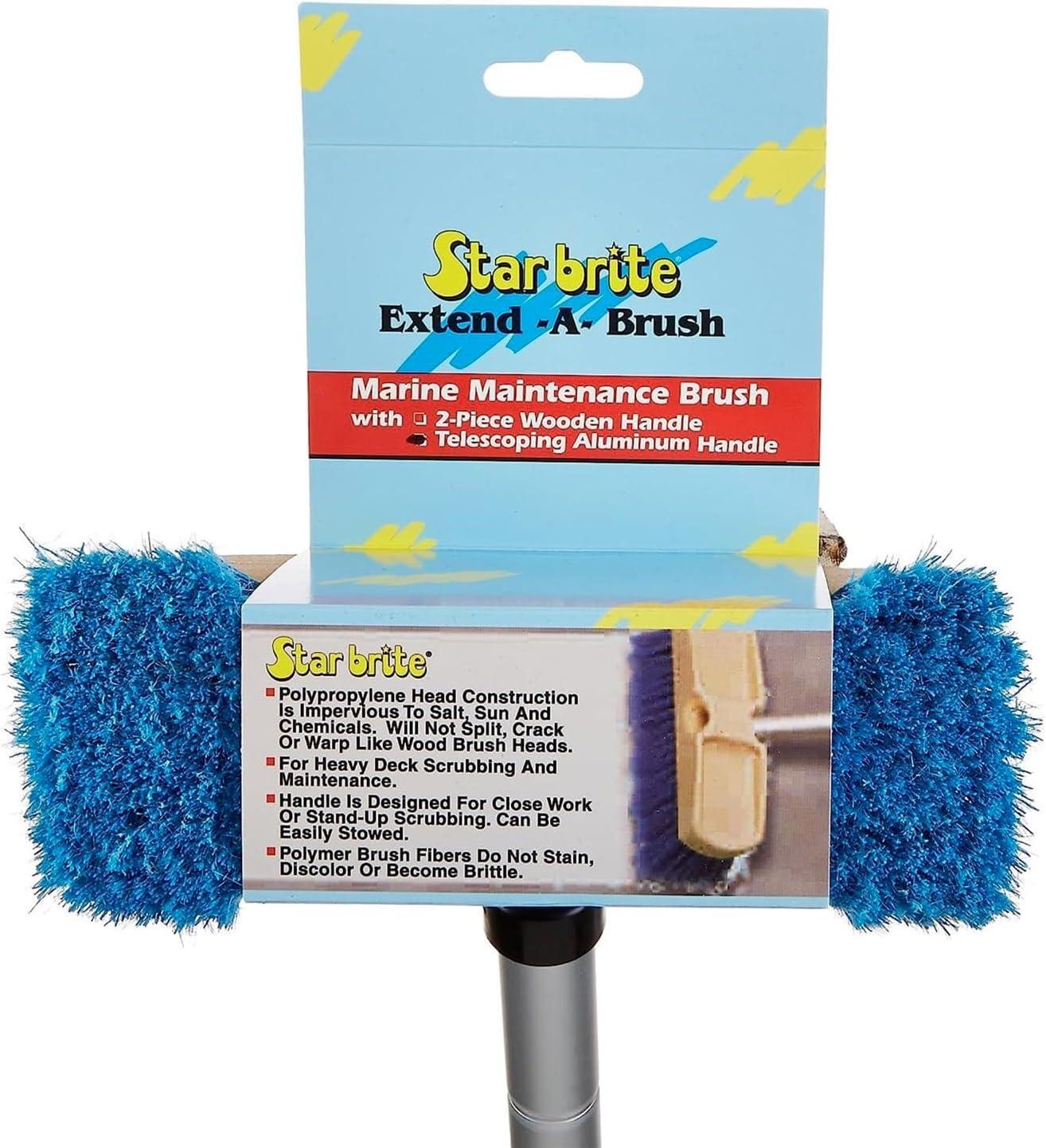 New Extending Handle W/ Screw Thread End & 8" Brush starbrite 40097 Deck Brush and Handle