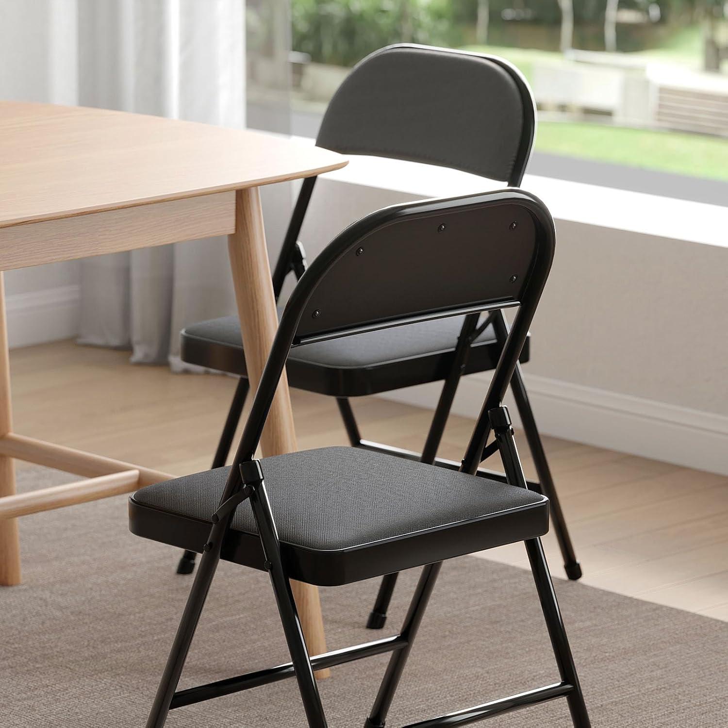 National Public Seating Commercialine Steel Folding Chair Set (Set of 4)