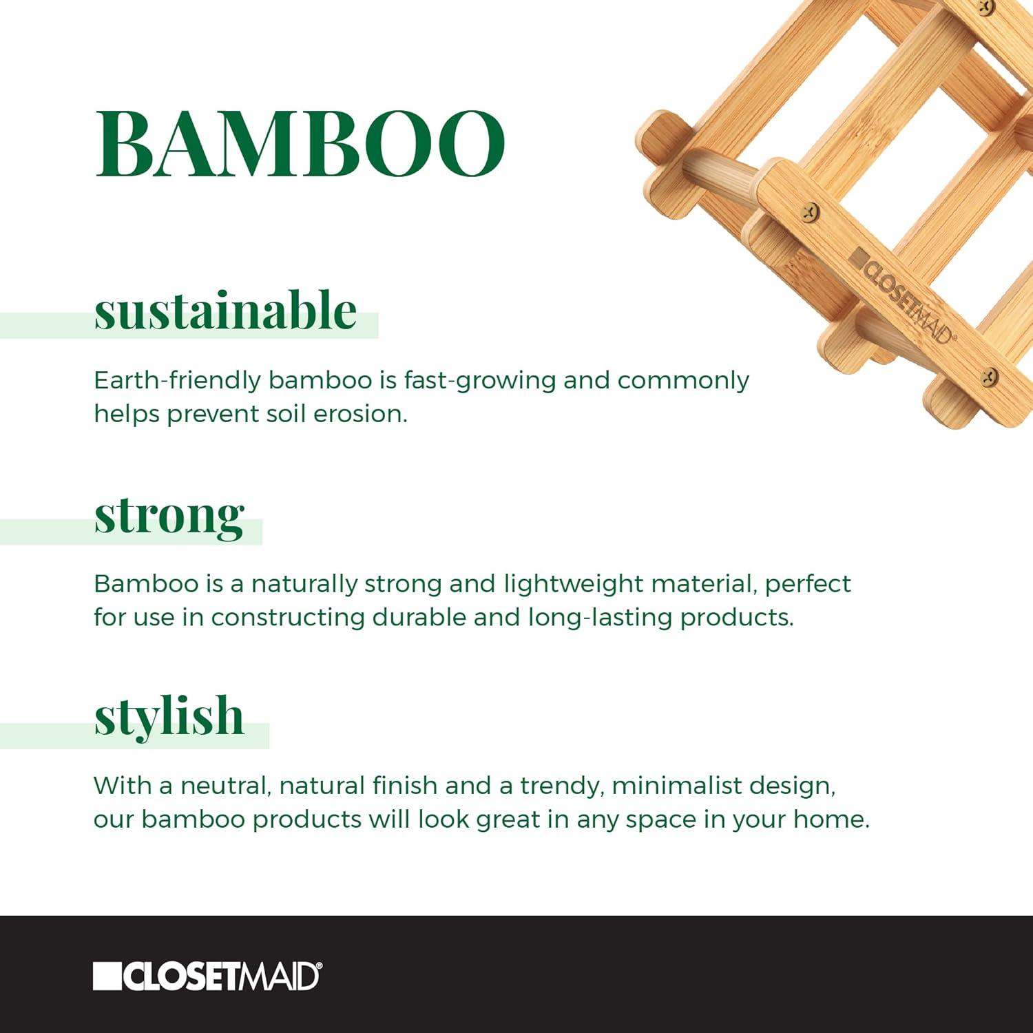 ClosetMaid Bamboo Folding 8-Bottle Wine Rack for Countertops