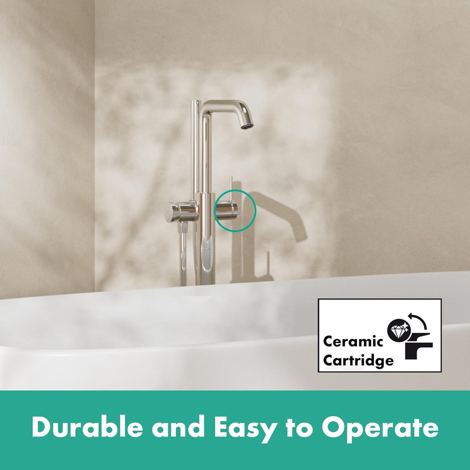 hansgrohe Tecturis S Freestanding Tub Filler with 1.75 GPM Handshower