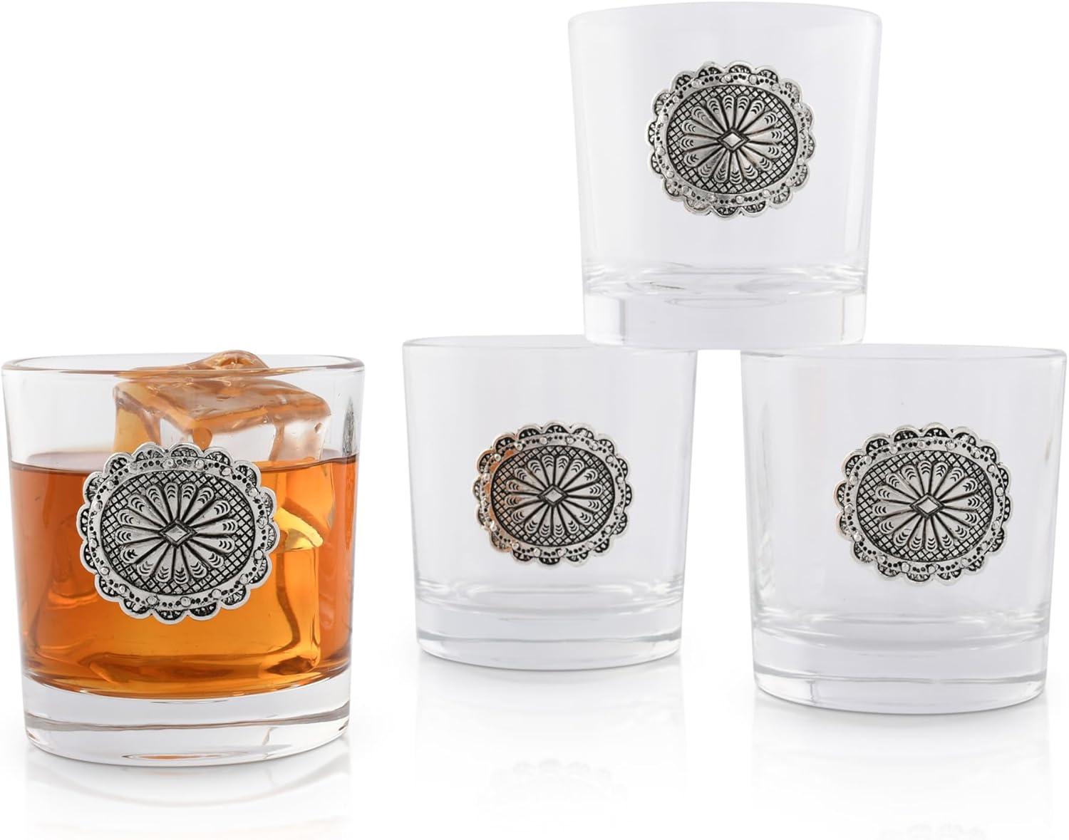Arthur Court Designs Arthur Court Designs 4 - Piece 12oz. Western Concho Whiskey Glass Glassware Set (Set of 4)