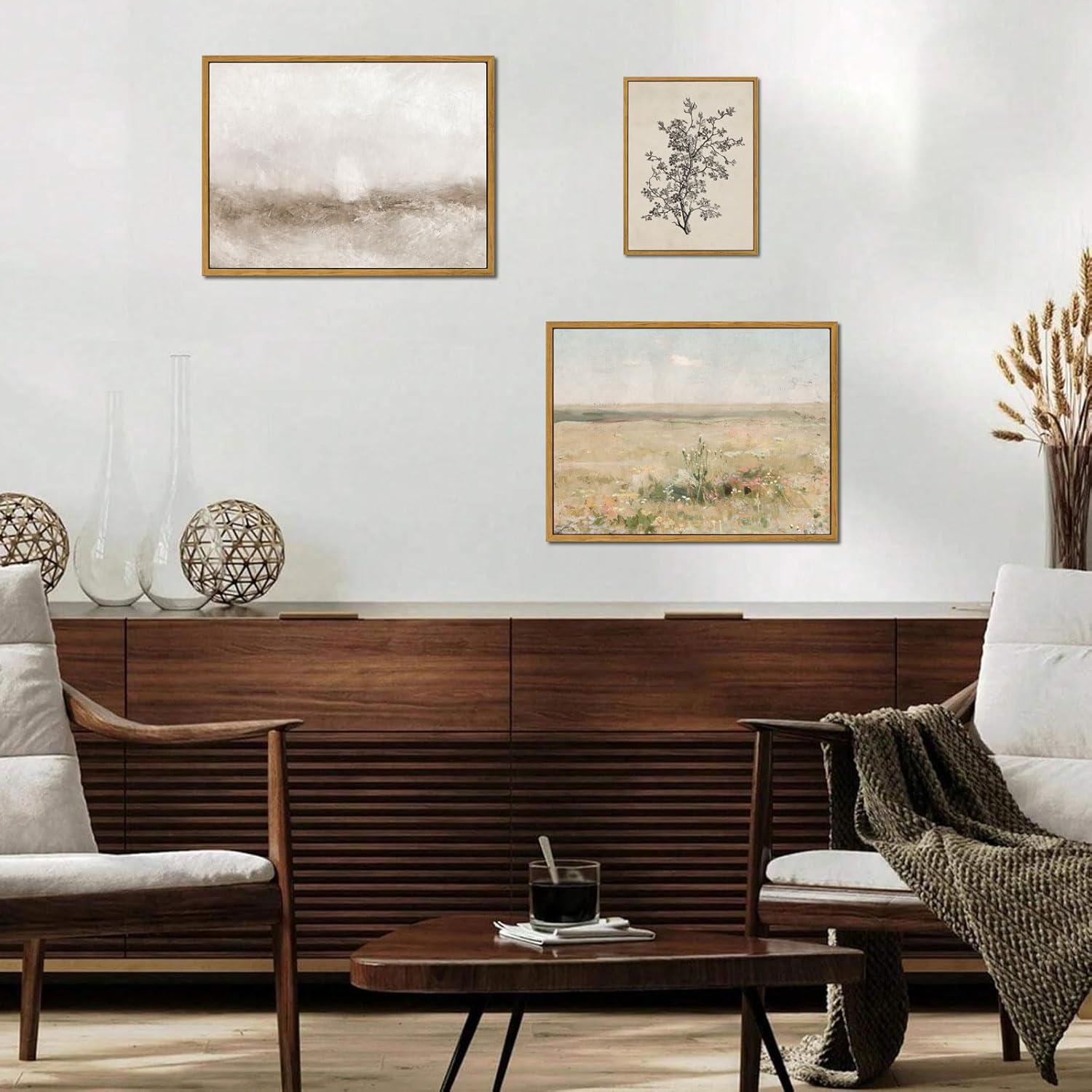 Vintage Botanical Wall Art Prints - Black and White Sketch Art Decor - Antique Pictures and Rustic Paintings for Living Room Bedroom - 12"x16" Unframed