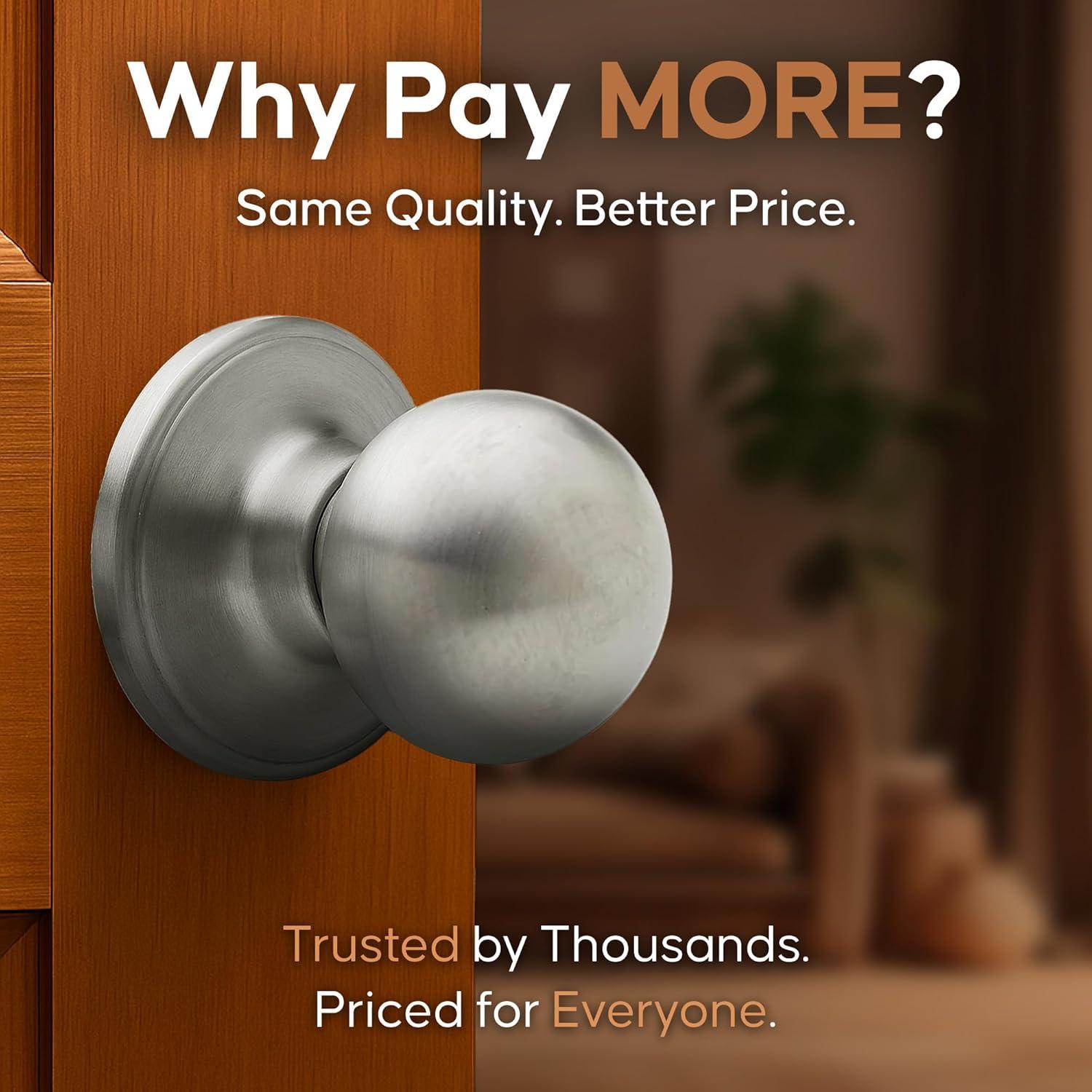 Ball Passage Door Knob with Round Rosette