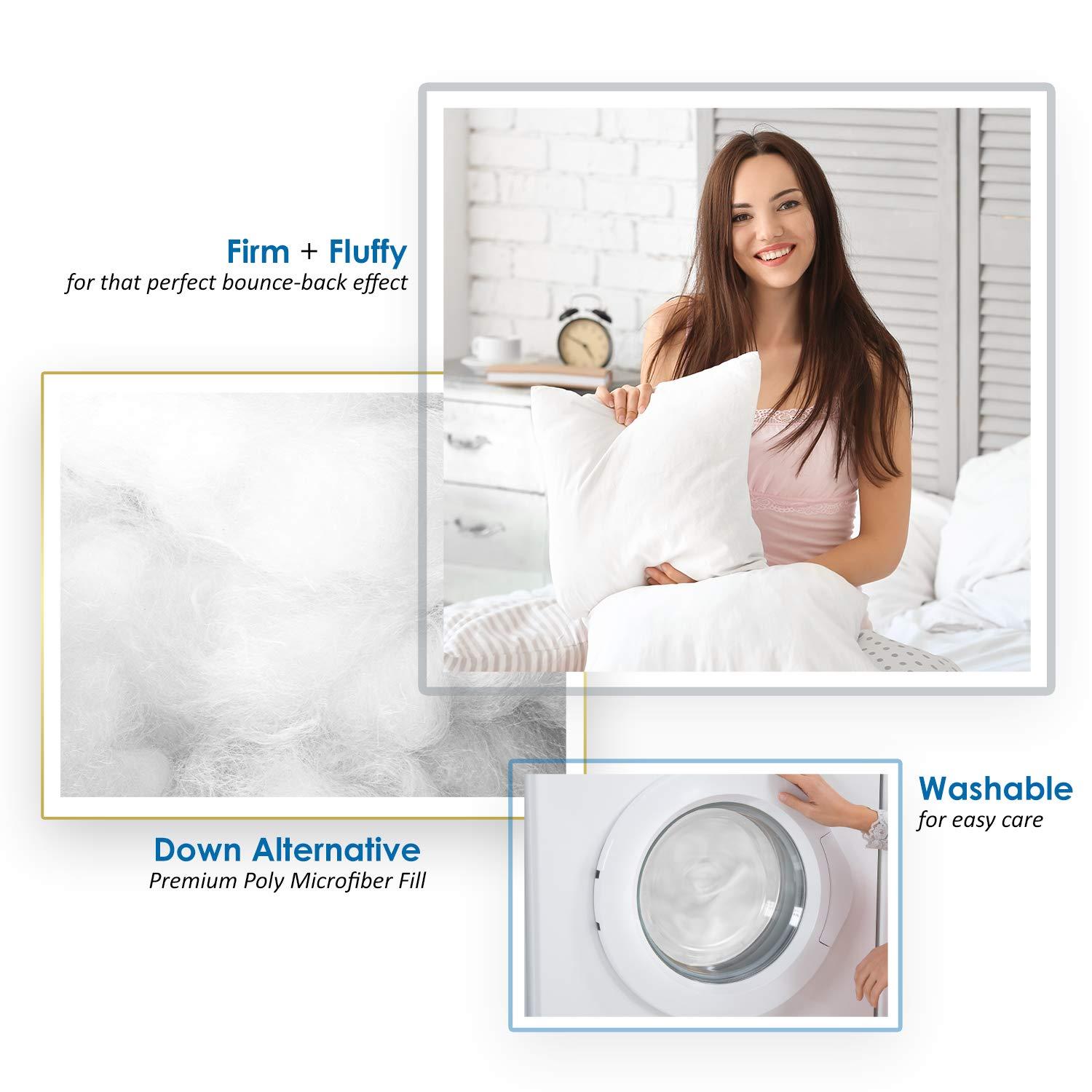Nestl Throw Pillow Inserts, 24"x24", White