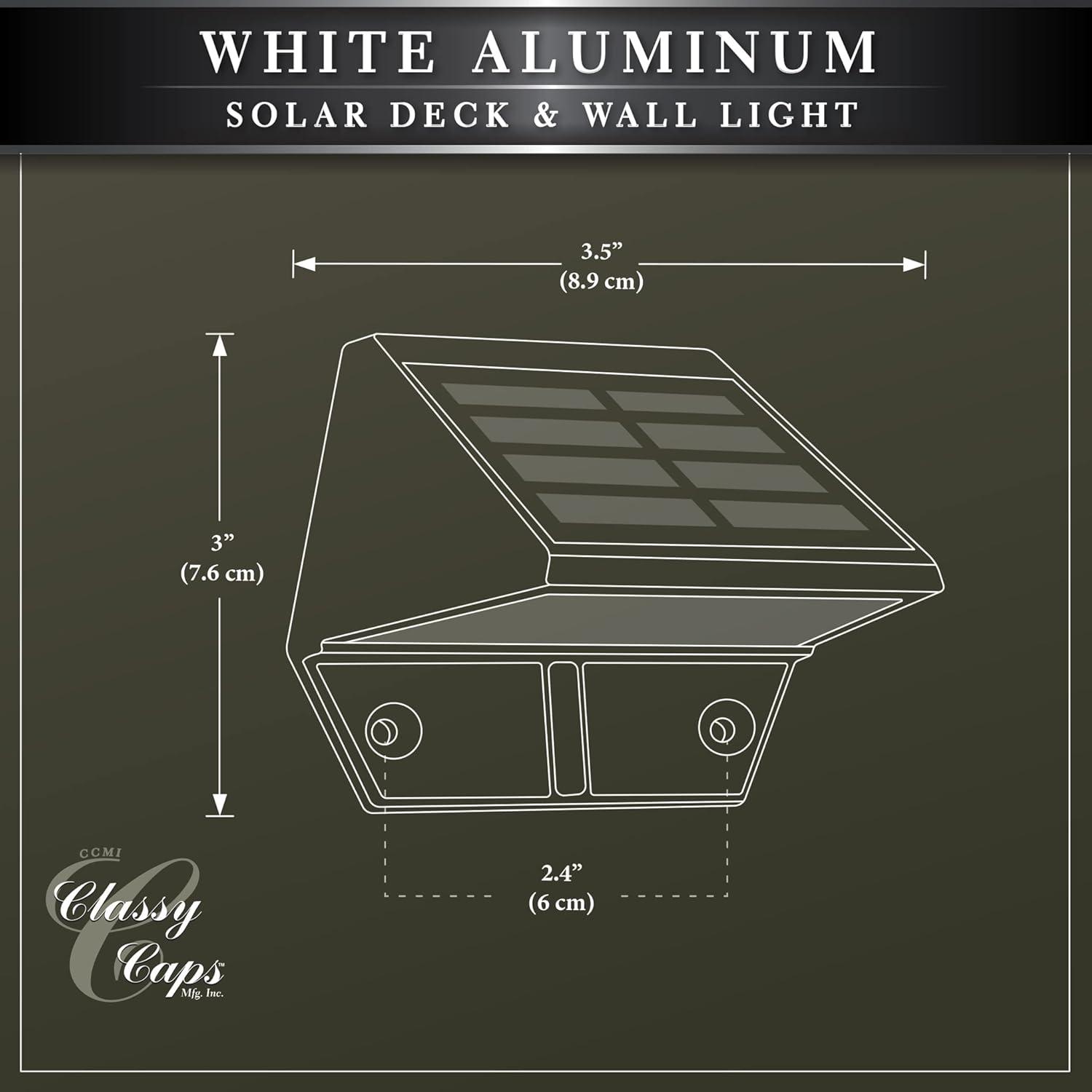 Classy Caps White Aluminum Deck And Wall Light