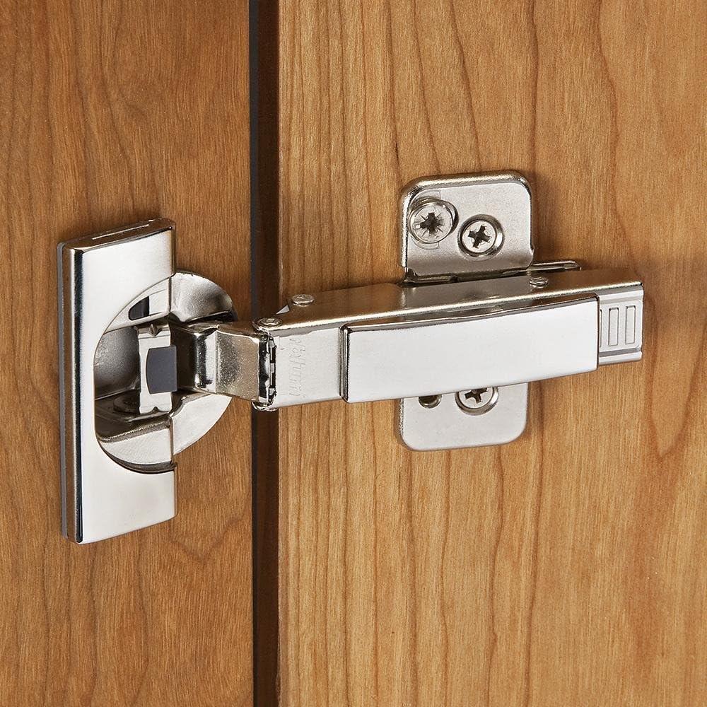 Full Overlay Soft-Close Stainless Steel Cabinet Hinges, Pair