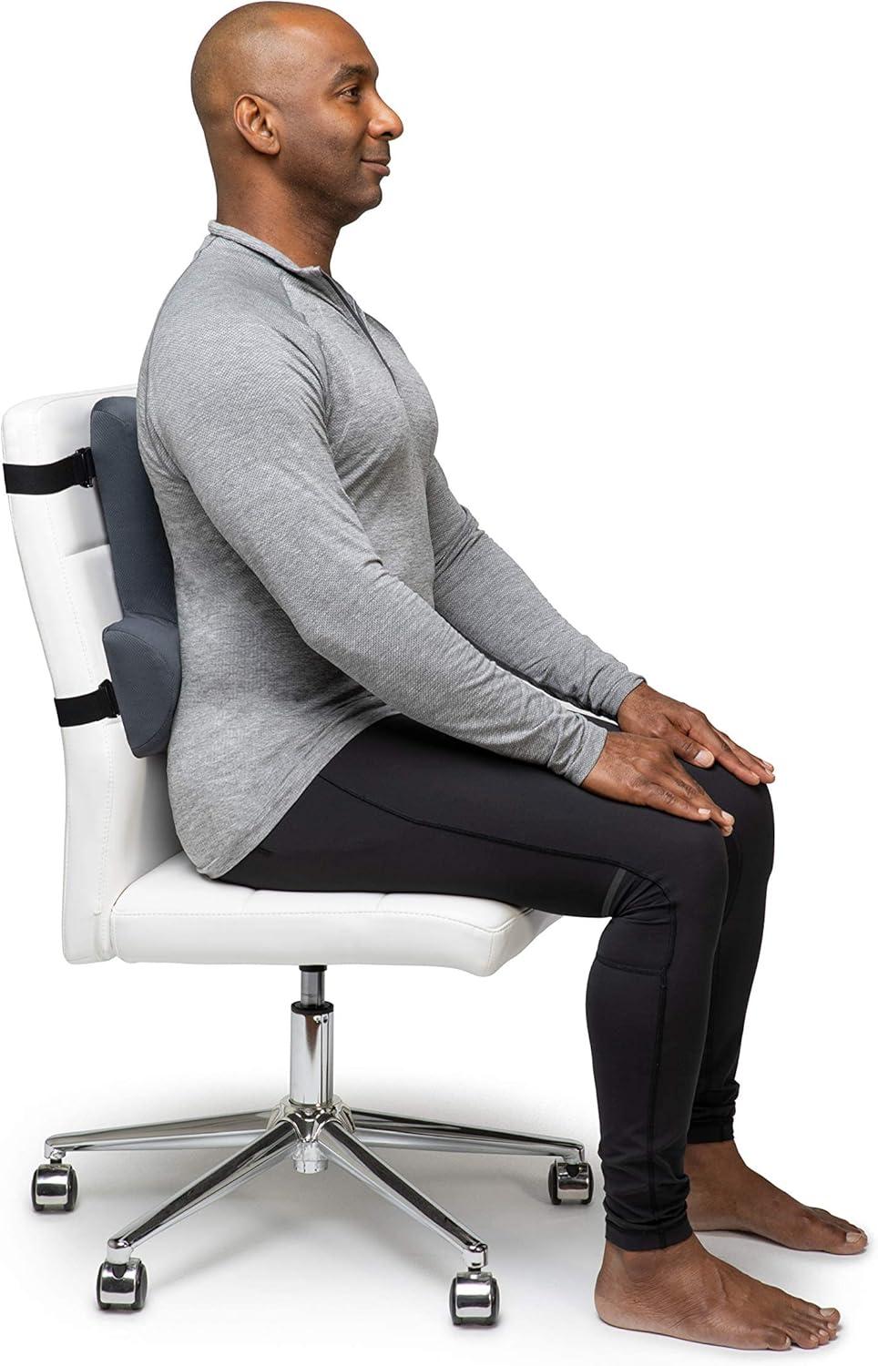 OPTP Thoracic Lumbar Back Support - Full Back and Lumbar Support for Improved Sitting Posture, Upper/Lower Back Support for Chair, and Car Back