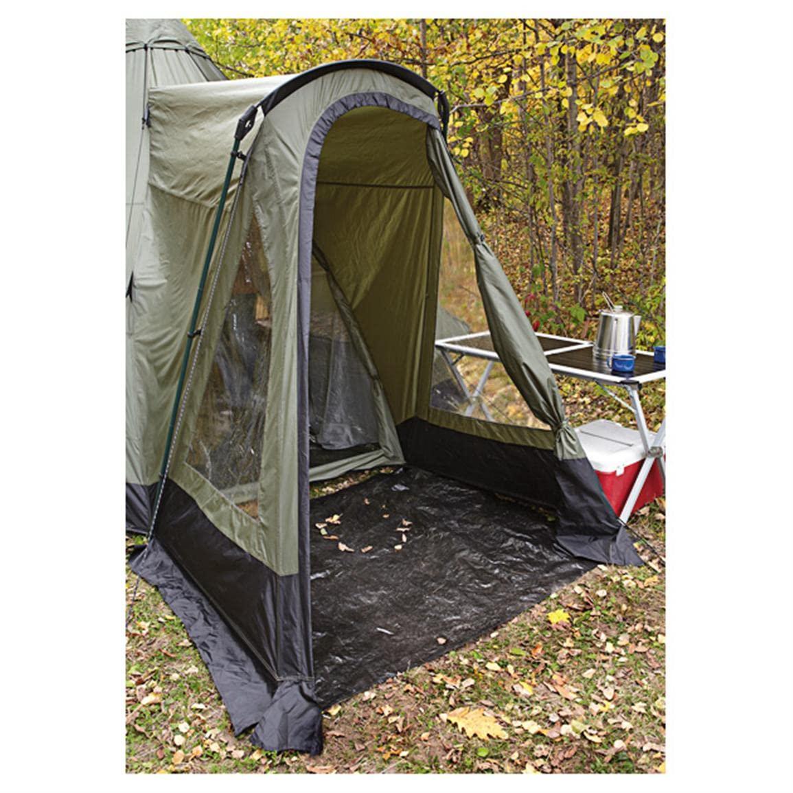 Green 14' x 14' Polyester Teepee Tent with Vestibule