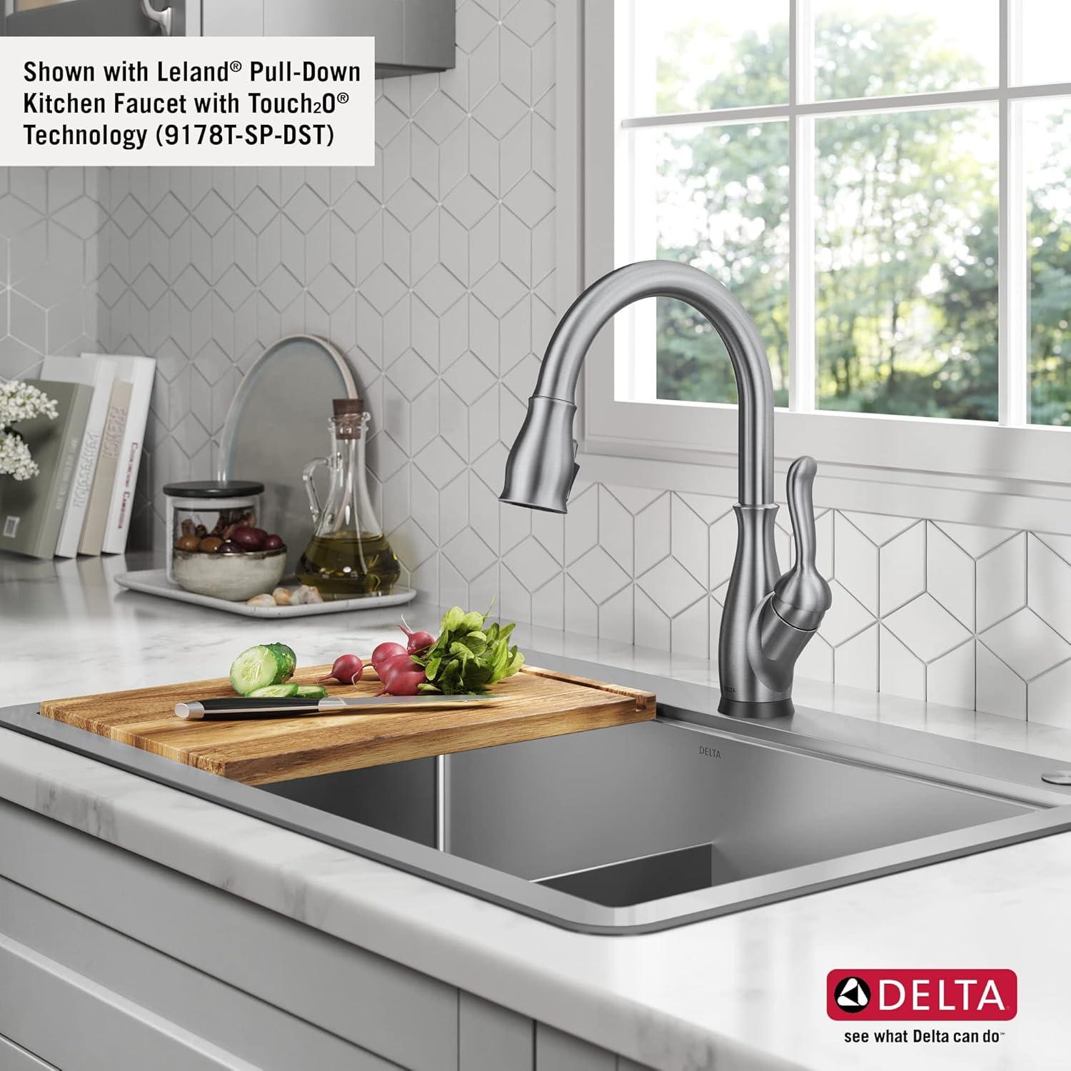 Delta Lorelai™ 33" L Workstation Kitchen Sink Drop-In Top Mount 16 Gauge Stainless Steel Double Bowl