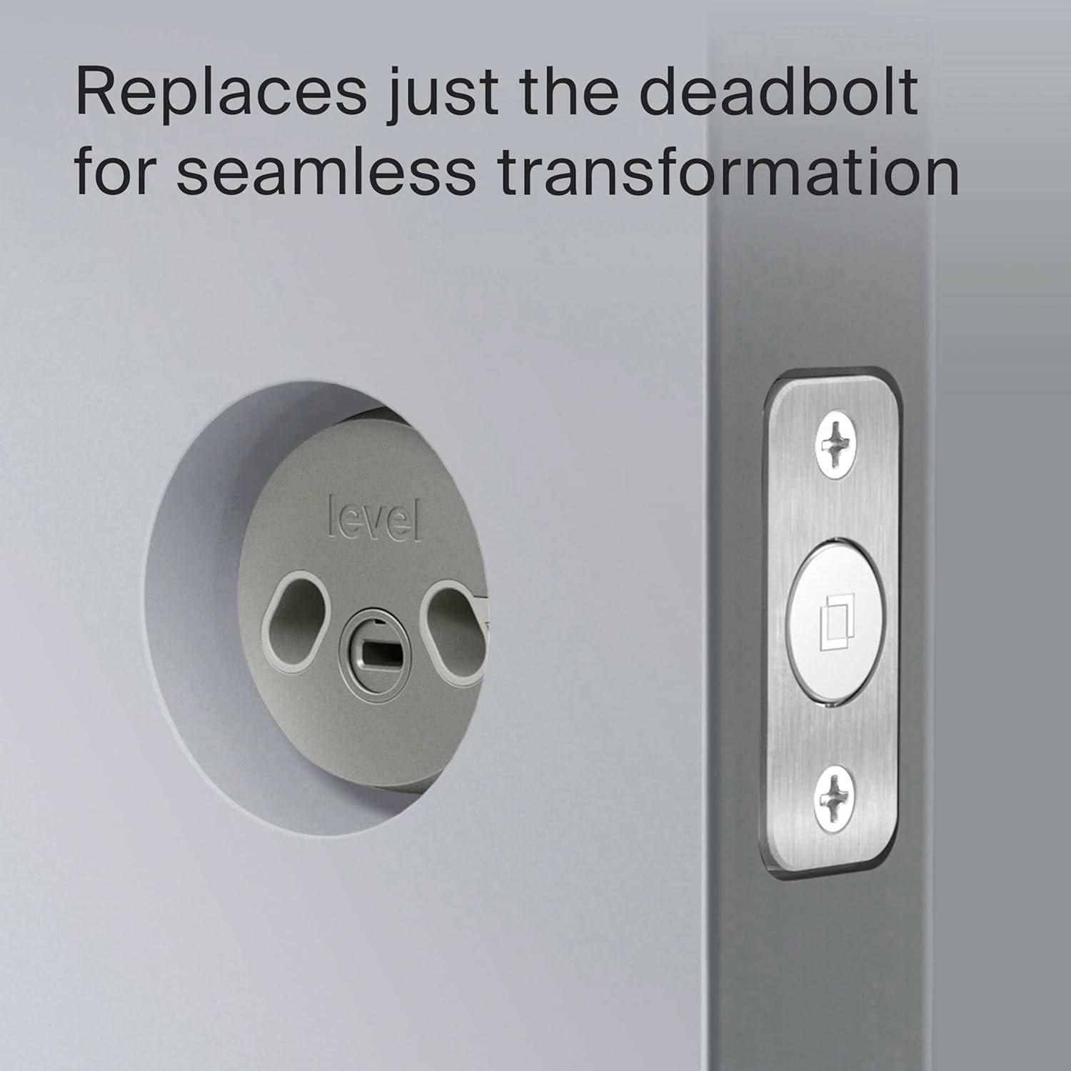 Level Level Bolt Connect Wi-Fi and Bluetooth Retrofit Smart Deadbolt with App, and Voice Assistant Access