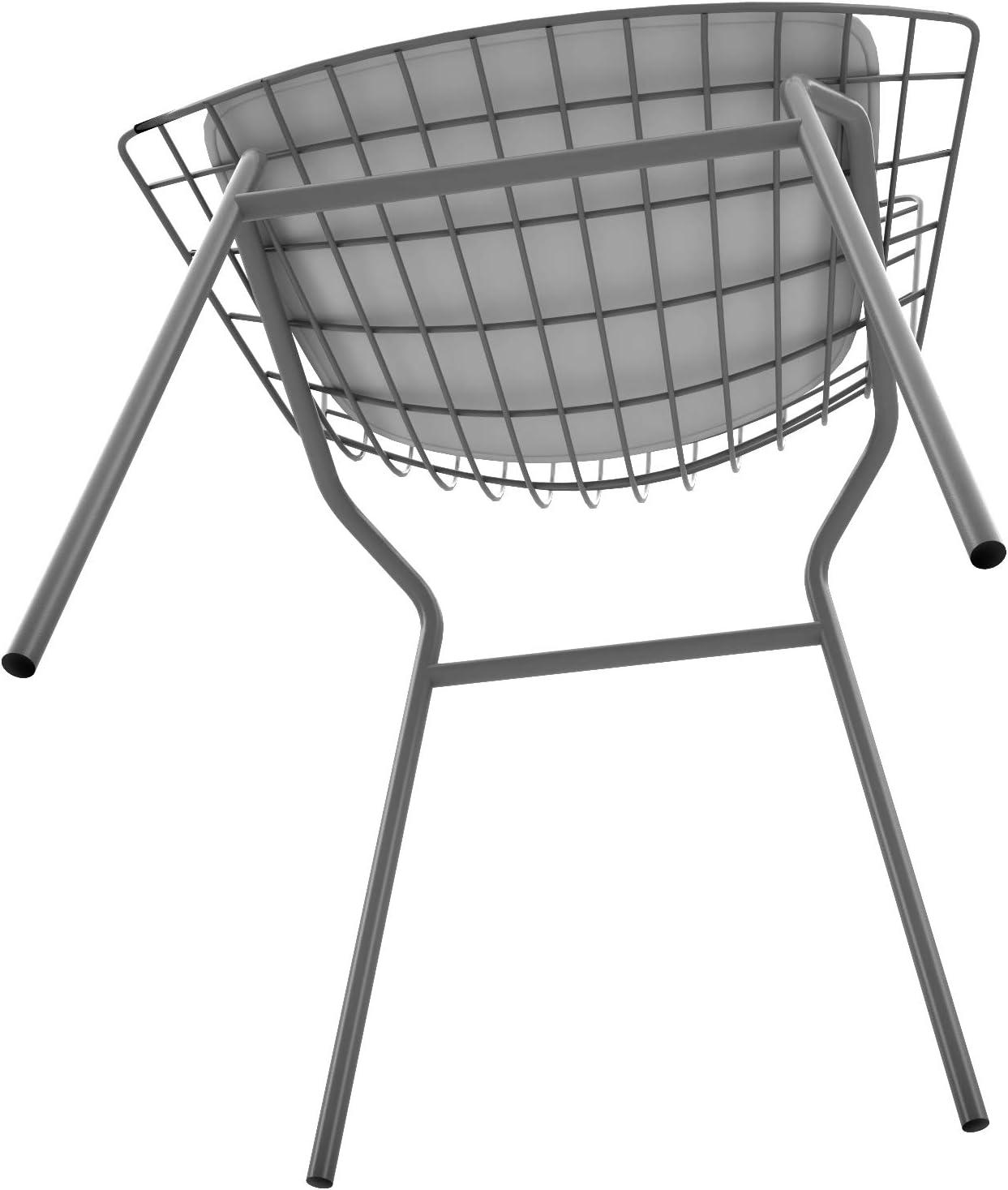 Madeline Metal Chair with Seat Cushion - Manhattan Comfort