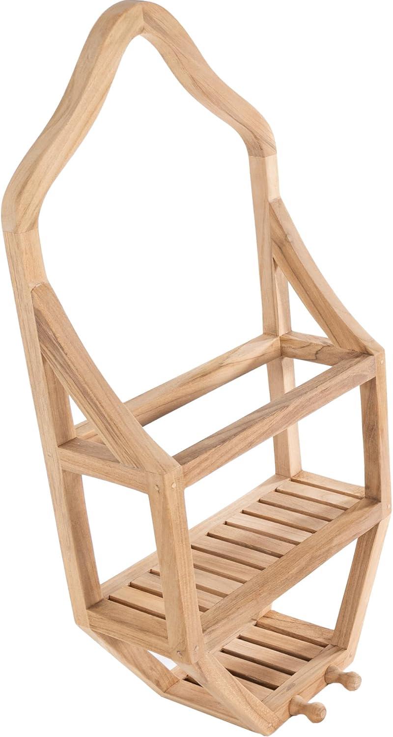 Nordic Teak Natural Shower Caddy - Beige