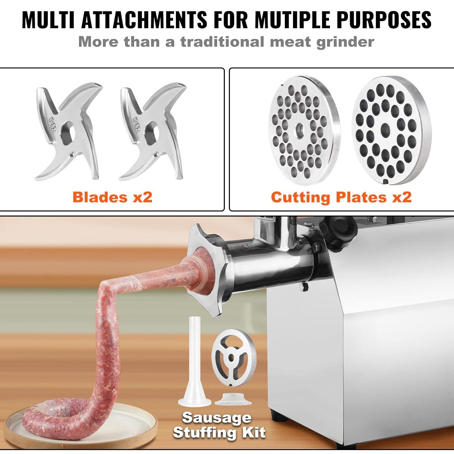 VEVOR Stainless Steel Electric Meat Grinder | Wayfair