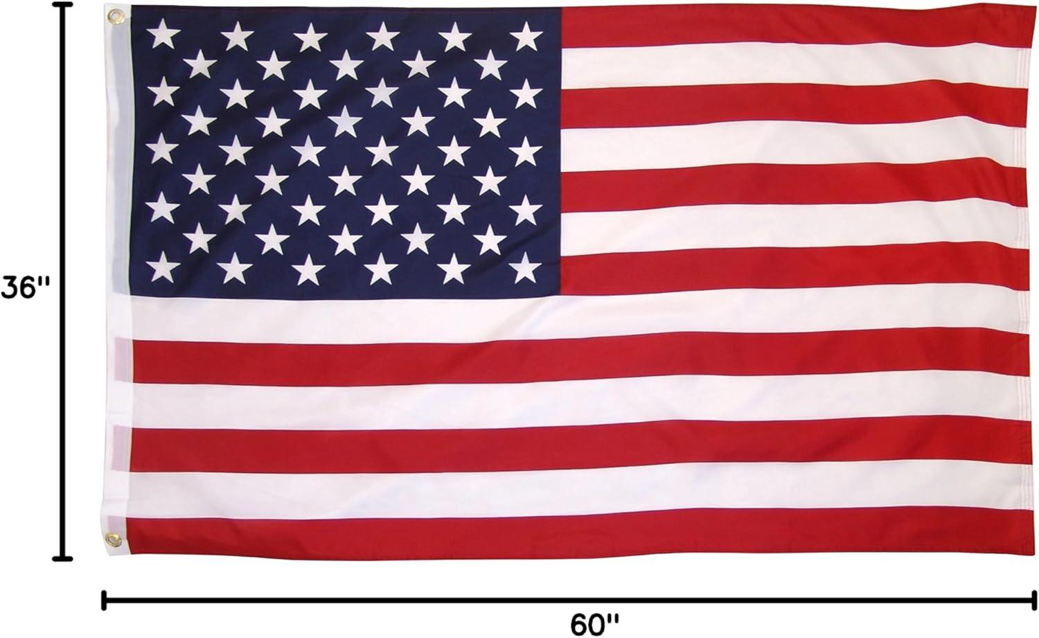 Patriotic 3x5 ft American Flag with Brass Grommets