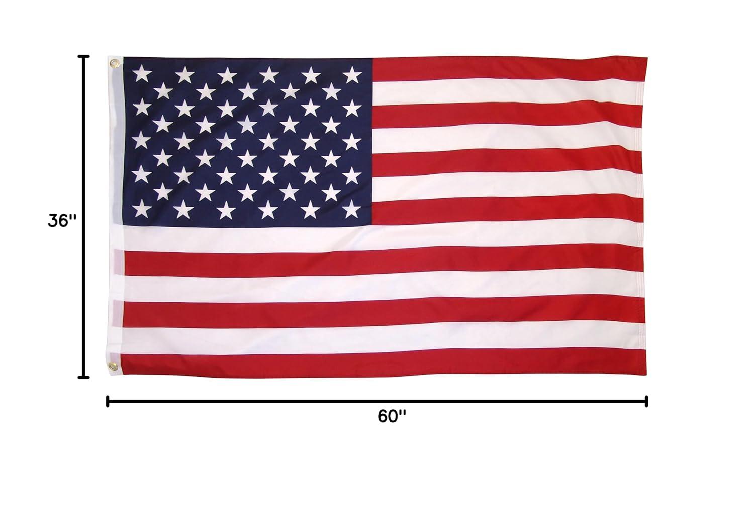 Yescom 3x5 ft US American Flag Standard Size