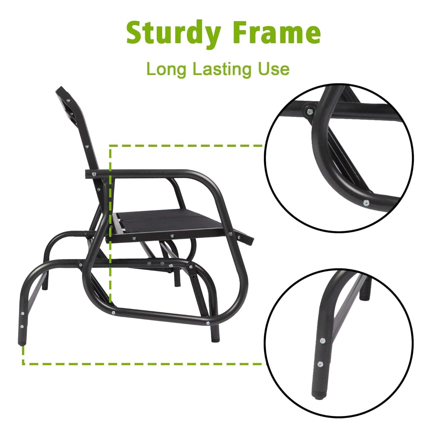 Lark Manor™ Annemaria Glider Metal Bench