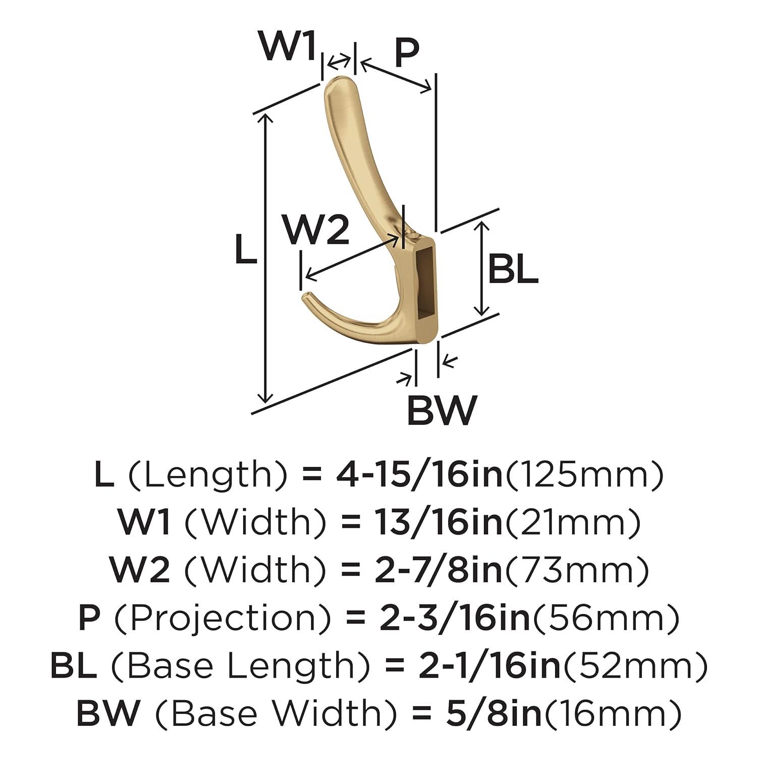 Finesse Transitional Triple Prong Decorative Wall Hook
