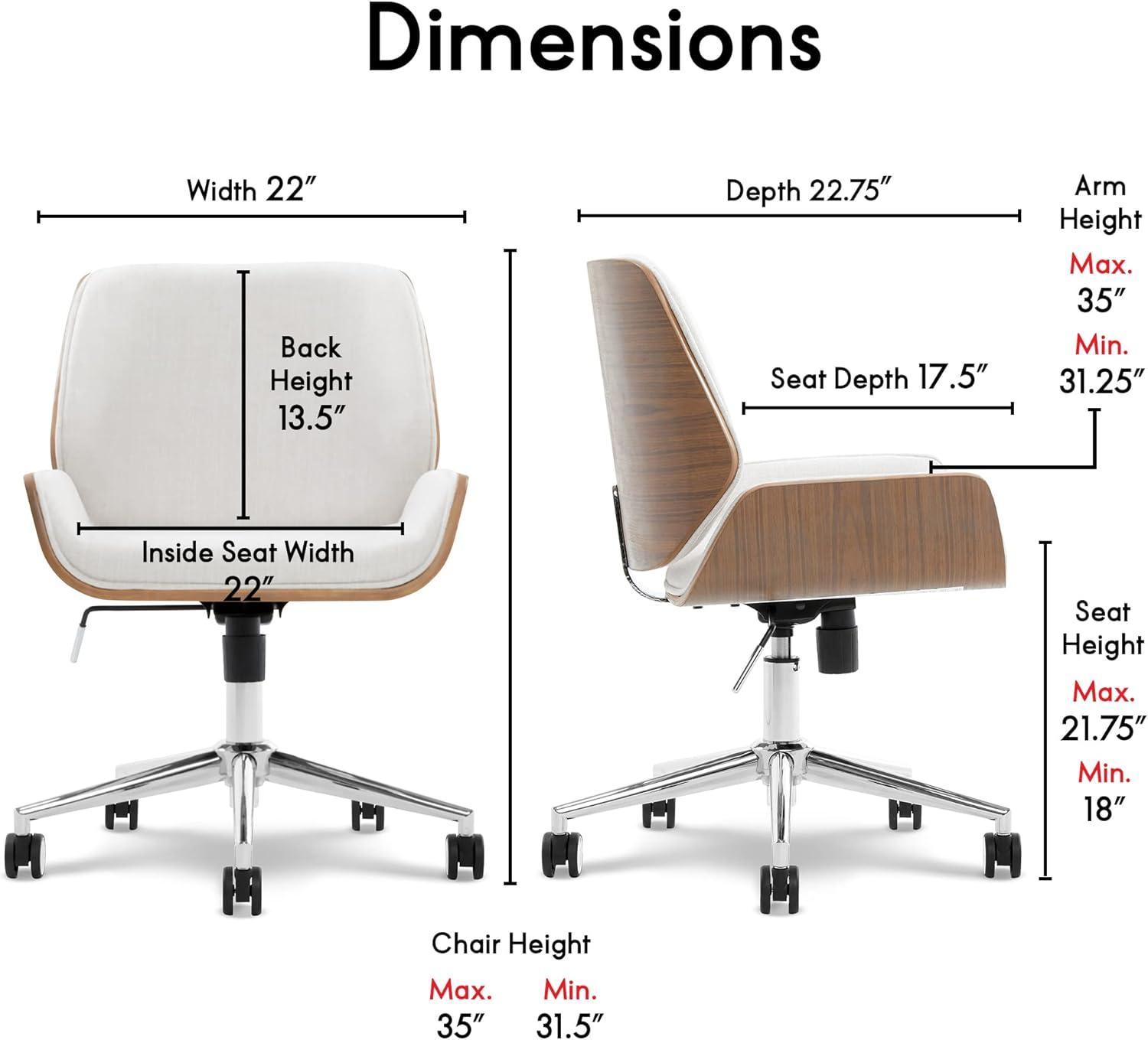 Ophelia Bentwood Task Chair - Adore Decor