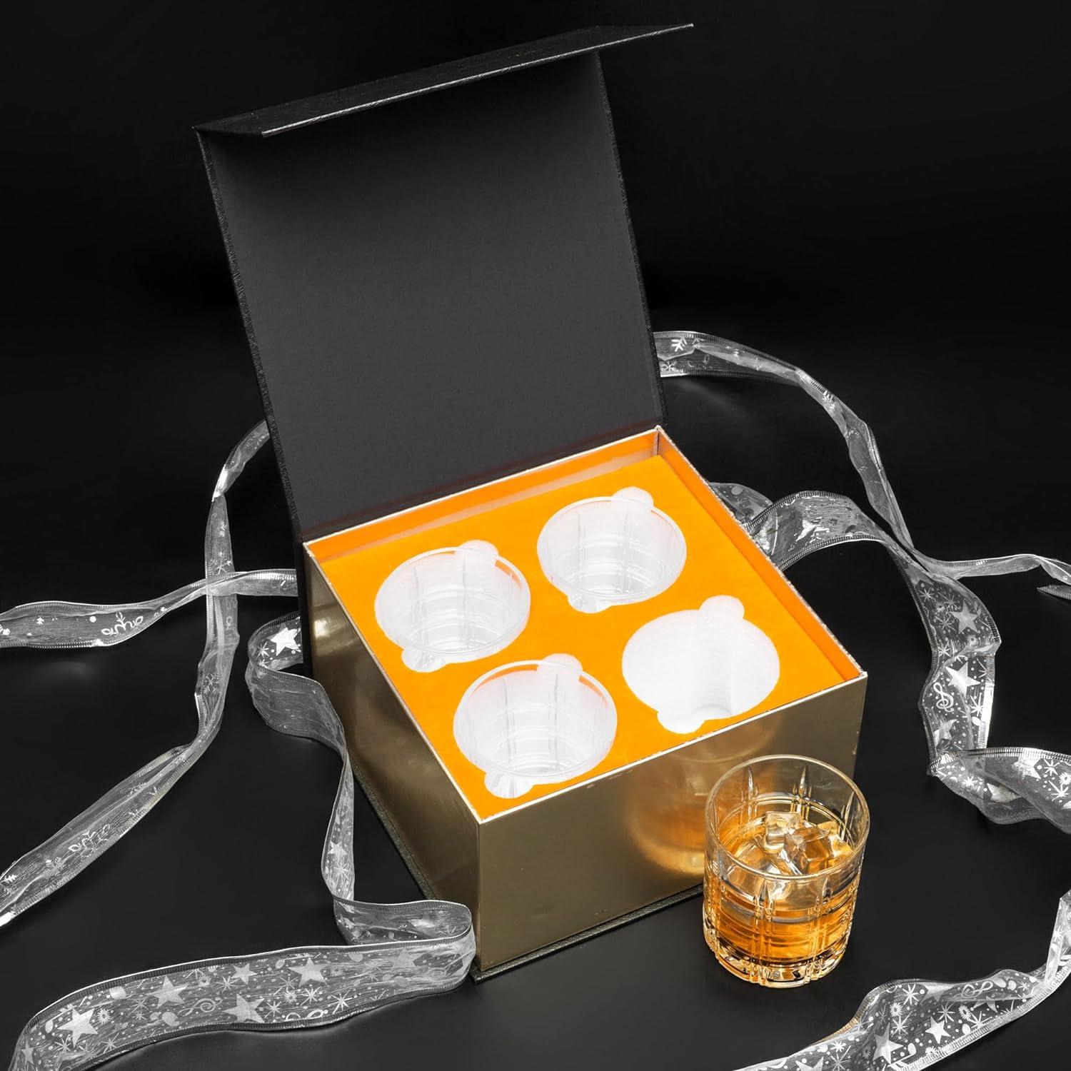 KANARS Whiskey Glasses Set of 4, 10 oz Rocks Glassware for Scotch Bourbon Liquor, Whisky Tumbler