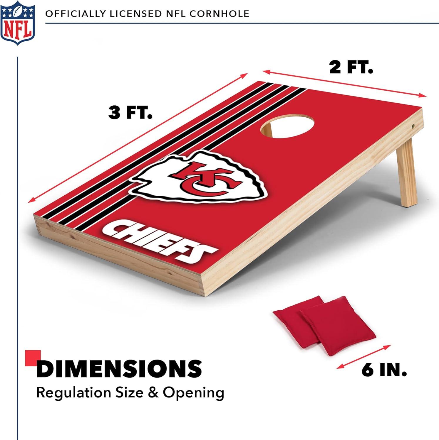 NFL Kansas City Chiefs 2'x3' Wood Cornhole Set