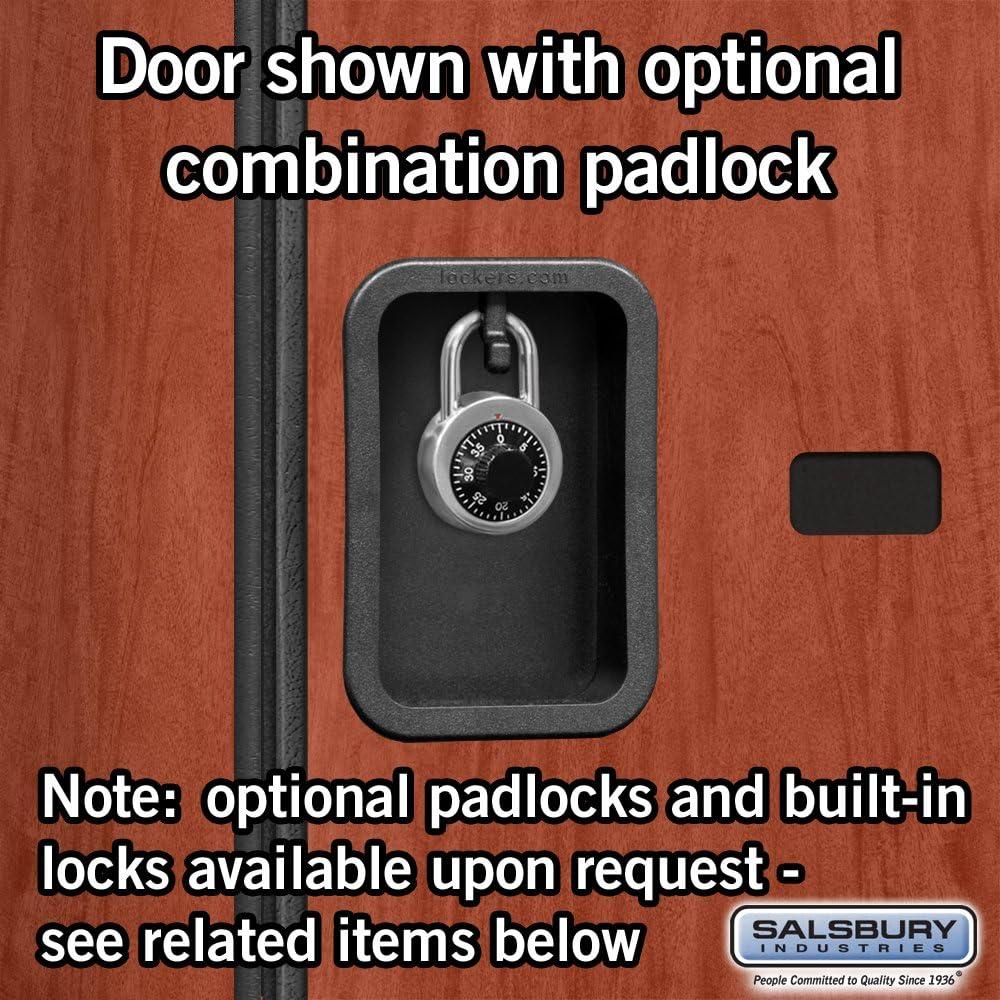 Cherry Wood Double Tier Lockable S-Style Locker, 76" x 36"
