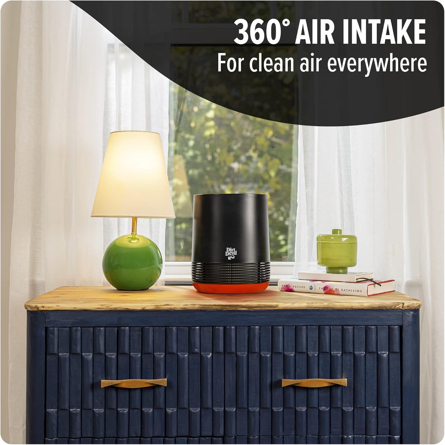 Compact White and Yellow HEPA Air Purifier Filter