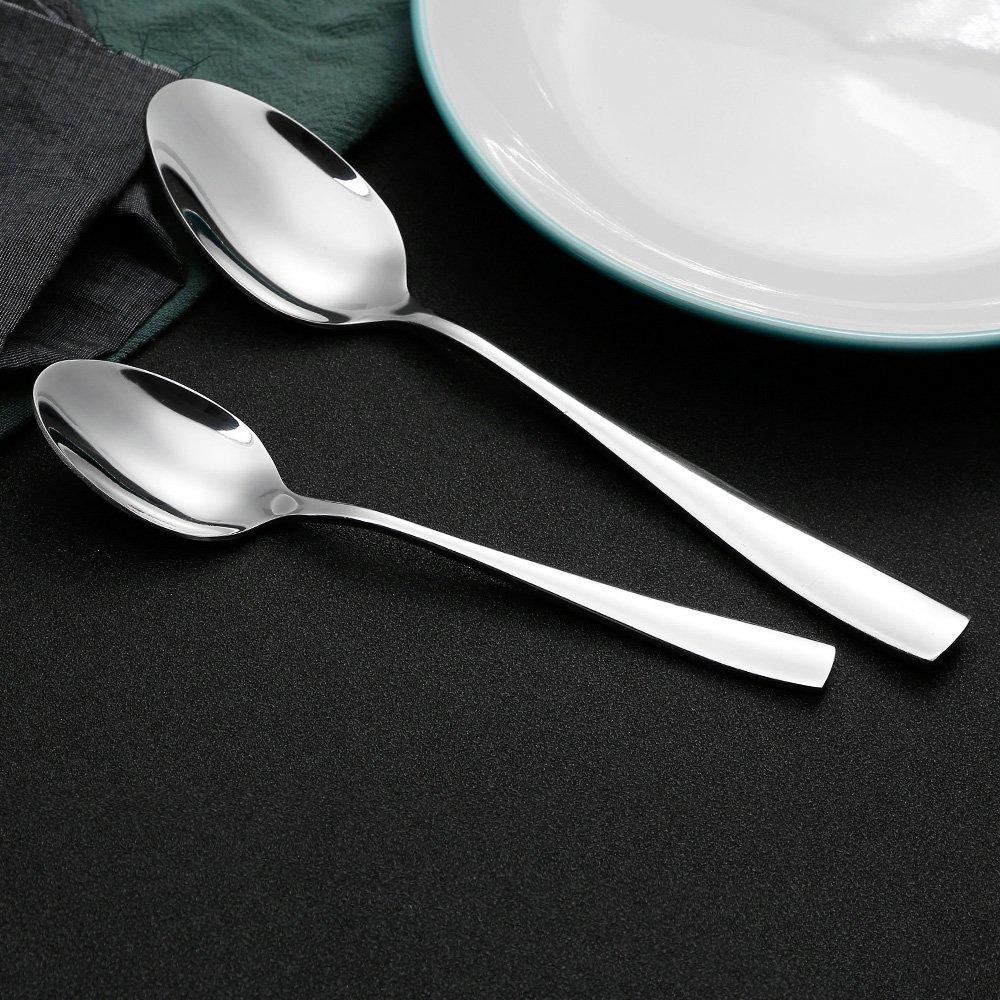 24-Piece Large Stainless Steel Dinner Spoons