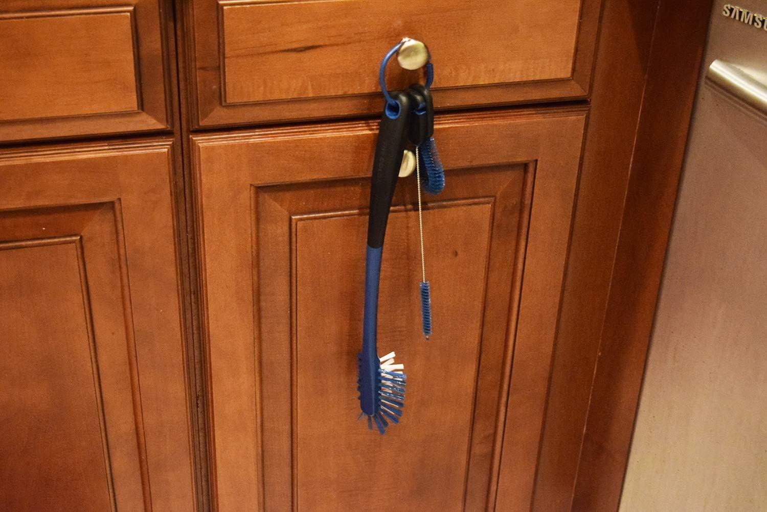 Premium Blue and Black Stainless Steel Water Bottle Cleaning Brush Set