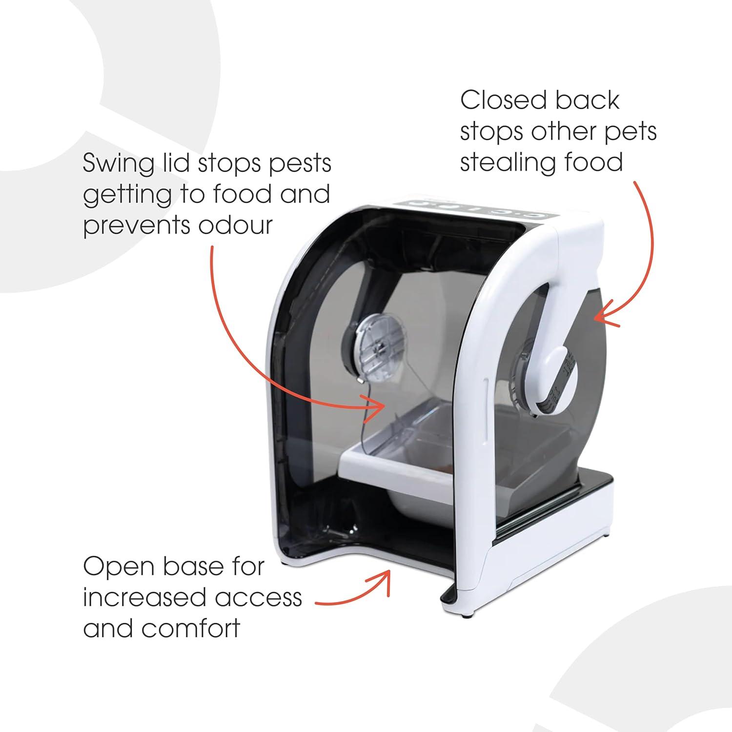 Closer Pets MiBowl® Microchip Automatic Pet Feeder | Fully Enclosed Design (CP500) | Bonus eOutletDeals Pet Travel Bowl