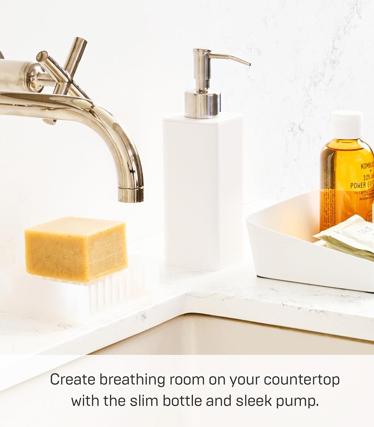 Yamazaki Home Yamazaki Home Refillable Hand Soap Dispenser With Pump, Bathroom, Kitchen, 8.5 fluid oz.