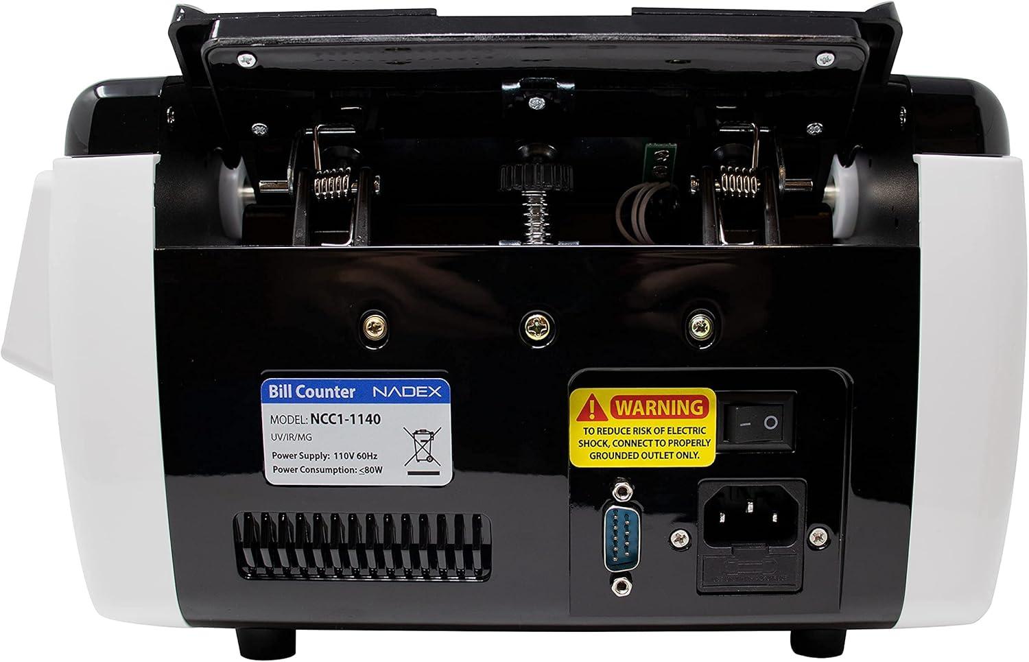 Nadex Coins™ V3600 Money Counter and Counterfeit Detector in White