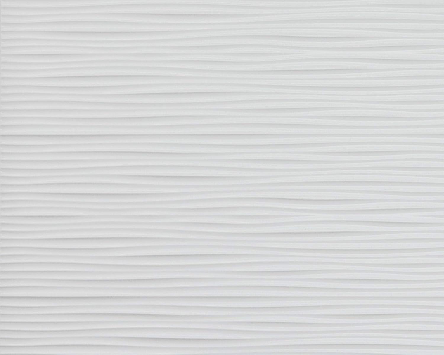 Wilderness White Textured PVC 3D Wall Panels, 18.5" x 24.3", 12 Pc