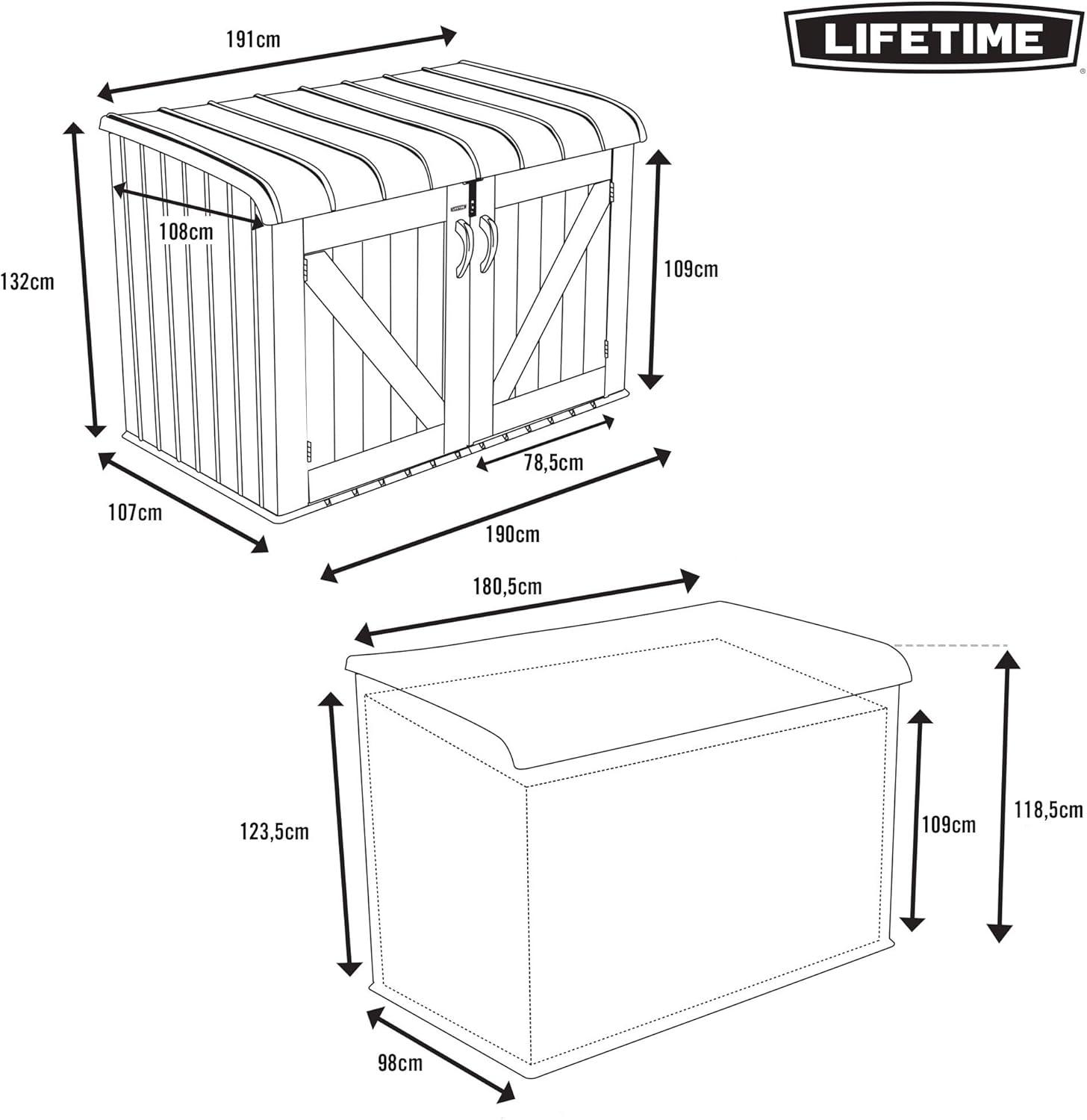 Tan and Brown Heavy Duty Horizontal Storage Shed