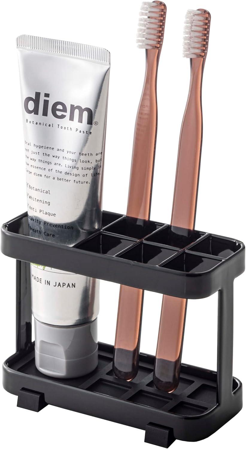 Yamazaki Home Tower Yamazaki Home Toothbrush And Toothpaste Holder For Bathroom Countertop, Steel, Water Resistant