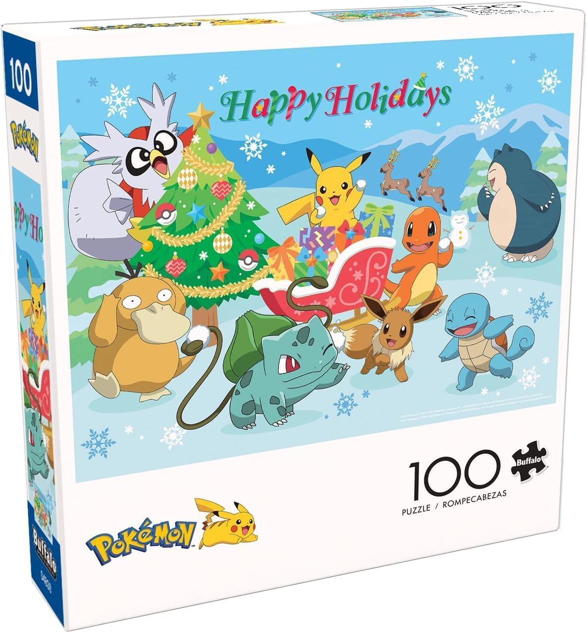 Buffalo Games 100-Piece Pokemon Happy Holidays Jigsaw Puzzle