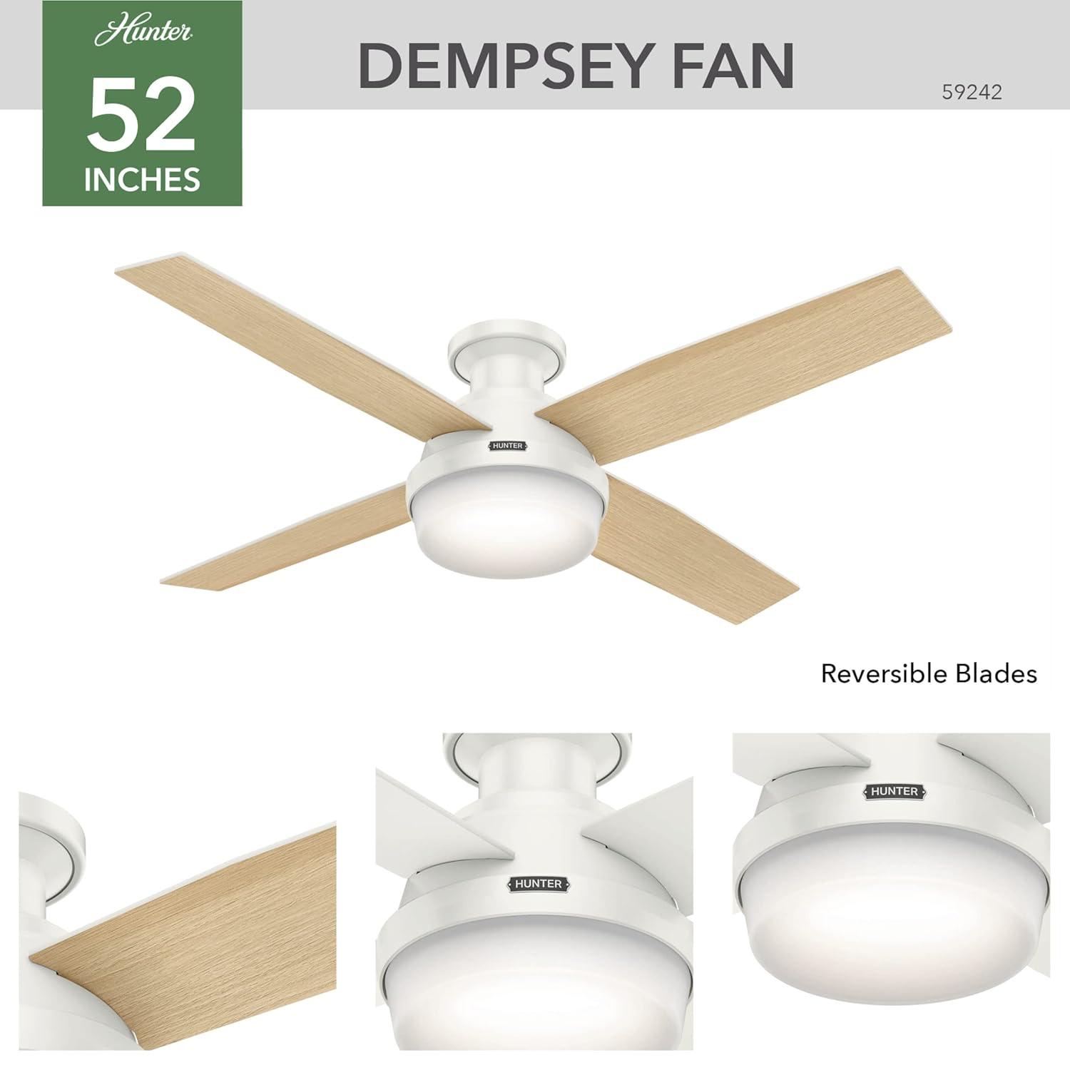 Kieous Gap Ceiling Fan with LED Lights