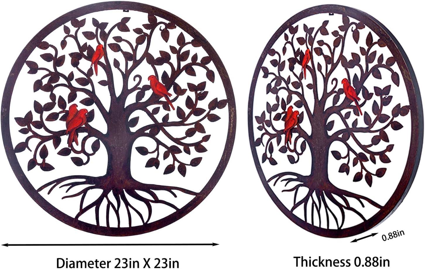 COBEKY Decor Wall Hanging For Living Room Bedroom Garden Porch Patio Office Home Decor, 18In X 18In X 0.88 In