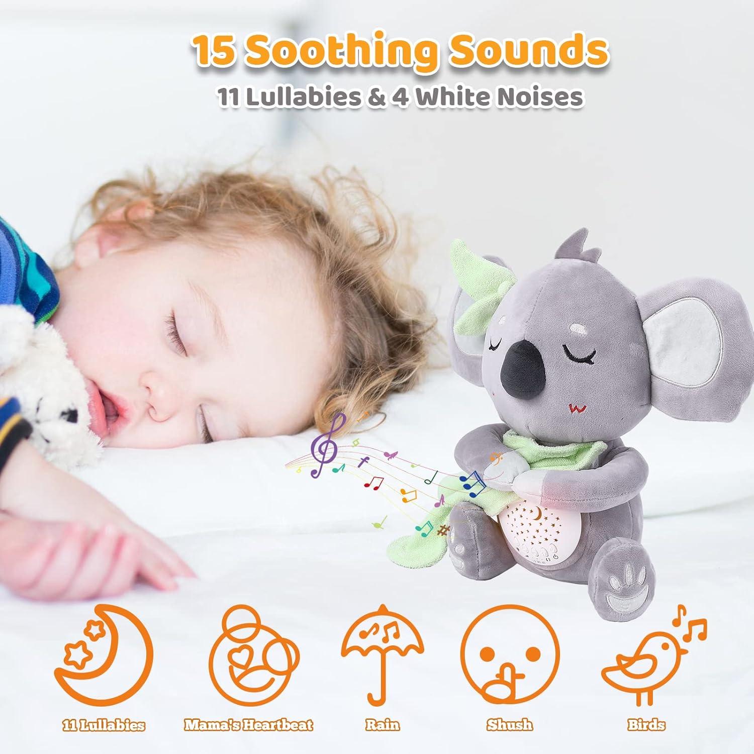 Portable Baby Soother with Projector, Night Light, 15 Lullabies, Auto-Off & Volume Control, Perfect for Newborns & Infants, Travel-Friendly