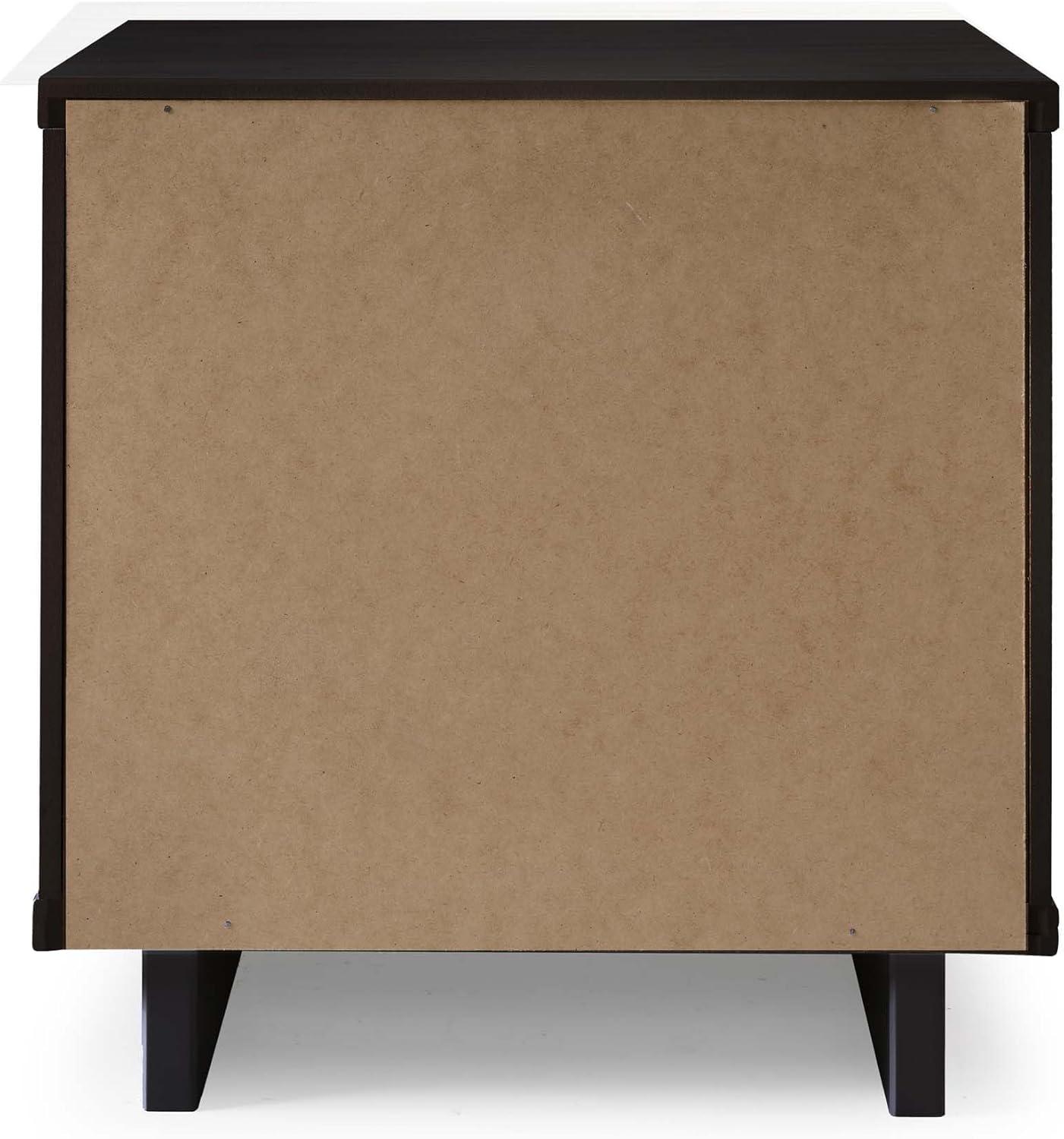 Manhattan Comfort Granville Modern 1 Drawer Nightstand Midnight Blue: Wood Frame, Storage Shelf, 30 Day Warranty