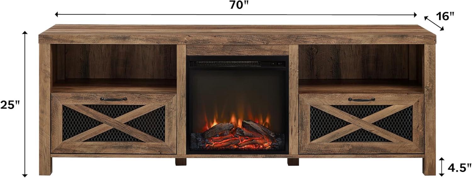 Tansey 70" Media Console with Electric Fireplace