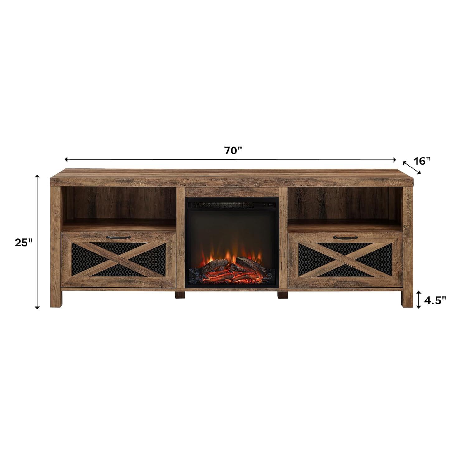 Tansey 70" Media Console with Electric Fireplace