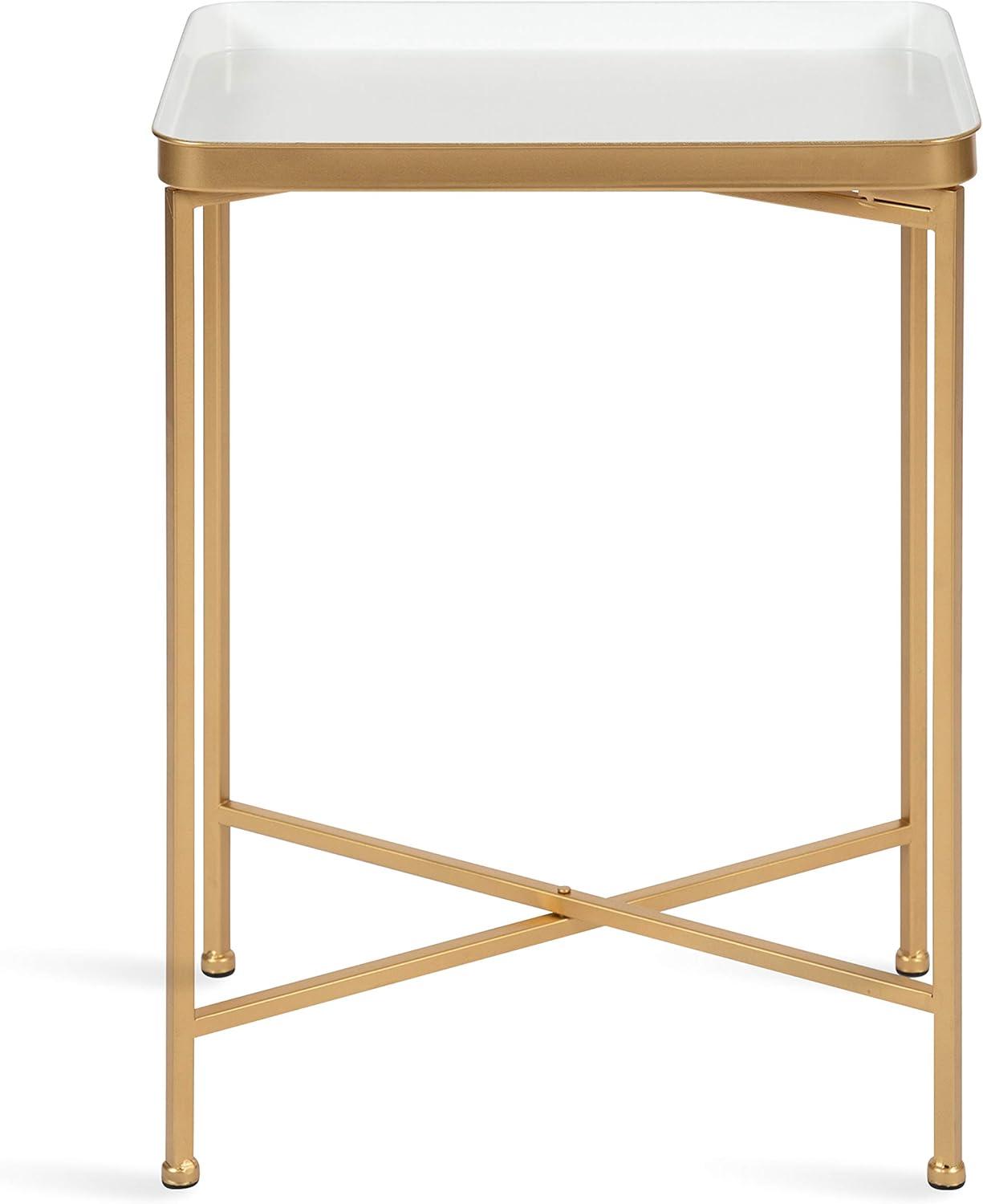 Kate and Laurel Celia Metal Tray Accent Table