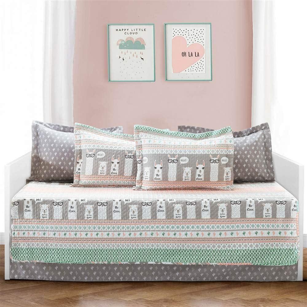 Llama Stripe 6 - Piece Quilt Set